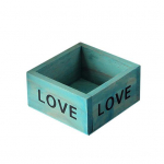 Armas armastuskirjaga tr&uuml;kitud puidust kastkonteiner Sukulantide istutuspott fotorekvisiit sinine