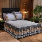 Moodne Luksuslik Voodiseelik Voodikatted Voodipesu Paksenatud Samet Pl&uuml;&uuml;s Tepitud Reljeefne Voodikate Kodu jaoks Ei Sisalda Padjap&uuml;&uuml;ri 3 Pcs 150x200cm