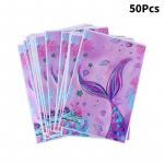 10/50 tk Merineitsi plastikust maiuspalade kotid Merineitsi saba kommide kinkekotid Merineitsi mereteemalise peokujundusega Baby Shower Favor 50Pcs