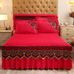Crystal Velvet pitsist voodi seelik paksendatud soe tepitud voodikate madrats kaitsekate 1,5 M1,8 M 2,0 150*200cm 3pcs