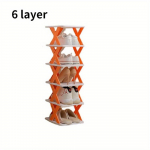 Uus lihtne jalatsiriiul, mitmekihiline, ruumis&auml;&auml;stlik DIY majapidamiss&uuml;steem, mitmeotstarbelised &ouml;konoomsed kingariiulid 6 layer sinine