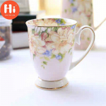 P&otilde;hjamaade Pastoral Bone CNA Suure mahutavusega kohvipiimakruus Cafe Creative Keraamiline k&auml;sitsi maalitud lilleline teetass Vintage teetseremoonia