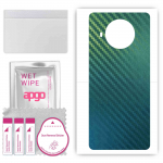 apgo Protective Skin Sticker for the back compatible with Xiaomi Mi 10i 5G, Wrap Film, Foil, Vinyl - Pattern Carbon Chameleon CAKA1