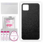 apgo Protective Skin Sticker for the back compatible with WIko Y52, Wrap Film, Foil, Vinyl - Pattern Black Honeycomb