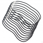 10 Strands 18-22 inch 3mm Black Rubber Necklace Rope Chain Jewelry Making, with Clasps ,DIY