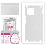 apgo Protective Skin Sticker for the back+sides compatible with Honor X8, Full Wrap Film, Foil, Vinyl - Pattern Transparent Carbon