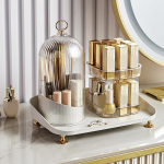 Makeup Brush Holder Eye Shadow Storage Box Portable Make up Brushes Container Cosmetics Display Case single rotation