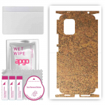 apgo Protective Skin Sticker for the back+sides compatible with Xiaomi Mi 10 Lite 5G, Full Wrap Film, Foil, Vinyl - Pattern Rusty Copper