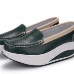 Uued naiste ehtsast nahast platvormkingad Wedges valged naiste vabaajajalatsid Swing Mother kingad, suurus 34-41 39 roheline