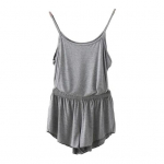 2 tk/komplekt Naiste suvised pidžaamad &Uuml;hev&auml;rvilised &Uuml;mara kaelusega Varrukateta Avatud seljaga Maika Elastse v&ouml;&ouml;kohaga L&uuml;hikesed p&uuml;ksid Daam M sinine