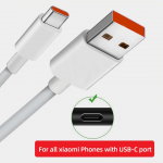 Xiaomi 6A USB-t&uuml;&uuml;pi C-kaabli laadija Turbo Tipo kiirlaadimist&uuml;&uuml;p-kabiini jaoks Mi 12 11 10 Pro 9 5G Poco X3 M4 Redmi Note 9 10 PRO K30S K40 jaoks 1m