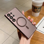 Magsafe'i juhtmeta laadimis&uuml;mbrisele Samsung S24 S23 S22 S21 S20 S20FE S23FE Note 20 Ultra Plus TPU pehme magnetilise tagakaane jaoks For Galaxy S24 Ultra must