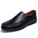 Ehtne Nahk Meeste Vabaaja Kingad Luksuslikud Meeste Mokassiinid Hingavad Slip-On Mustad S&otilde;idukingad Suurused 37 -47 47 must
