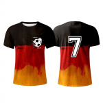 Meeste Saksamaa tr&uuml;kitud T-s&auml;rk Meeste vaba vabaaja l&uuml;hikeste varrukatega topp L must