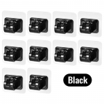 10/2tk kardinapuu hoidiku konks isekleepuv naelavaba kardina klambri konksud k&ouml;&ouml;k vannituba reguleeritav seinale riputatava riiuli hoidik 2PCS must