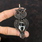 Maroko Savi Pragu Fossiil Ripats Vasktraadiga M&auml;hitud V&auml;&auml;riskivi Ripats K&auml;sitsi Valmistatud Ripats H&auml;mmastavad Vaskehted &Ouml;&ouml;kulli Ripats Aastap&auml;eva Kingitus