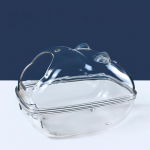 Uus! Hamster Sand Bathroom Plastikust l&auml;bipaistev liivavanni konteiner WC vann hamstri t&scaron;int&scaron;ilja jaoks Medium 14.5 x 10 x 10cm