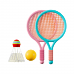 Laste sulgpalli tennisekomplekt Sport Vastupidav tennisereket lastele m&auml;ngimiseks Algajatele m&auml;ngijatele Rannam&auml;nguasjad siseruumides v&auml;ljas poistele