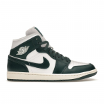 Air Jordan 1 Mid Oks&uuml;deeritud Roheline Naiste Tossud Valge Purjepaber BQ6472-133 35.5