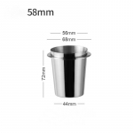 Kohvi doseerimistass 51/53/58 mm roostevabast terasest kohvitassi pulbris&ouml;&ouml;turi osa espressomasina kohvin&otilde;ude tarvikutele