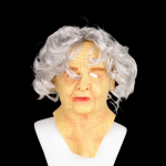 Vana naise mask Halloweeni jube kortsudevastane n&auml;omask Lateks Cosplay peorekvisiidid