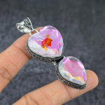 Mystic Topaz Gemstone 925 Sterling Silver Jewelry Gift Pendant 2.96 y4n64