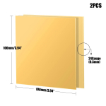 2 tk messingist vaskplaat, kriimudeta, paksus 0,5/0,8/1,0/1,5 mm messingist leht meisterdamiseks CNC raami mudeli vormimiseks isetegemise messingist alus 0.5x100x100mm-0.02x3.94x3.94