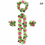 4 tk / komplekt Hawaiian Flower Leis Garland kaelakee isetehtud kaunistus uhke kleidipidu