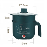 Elektriline pann Multifunktsionaalne leibkonna &otilde;pilaste &uuml;hiselamu Elektriline k&uuml;psetuspann K&otilde;ik-&uuml;hes v&auml;ike elektriline kuumpott C1 roheline