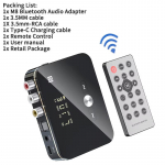 Bluetooth 5.3 vastuv&otilde;tja saatja AUX 3,5 mm optiline koaksiaalne juhtmevaba muusika heliadapter digitaal-analoogmuundur teleri arvuti k&otilde;lari jaoks