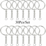 30/50 tk. H&otilde;bedane tsingisulamist v&otilde;tmehoidja ehete valmistamiseks, pagasitarvikud, v&otilde;tmehoidja DIY Christmas Halloween Tagasi kooli Loominguline k&auml;sit&ouml;&ouml;, rohkem! 30Pcs/Set
