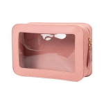 Kaasaskantav kosmeetikakott suure mahutavusega topeltlukuga l&auml;bipaistev reisimiseks &auml;rireisiks kodus must