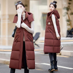 Talvine Korea stiilis pikk puuvillane jope naistele moekas avaras vestis L