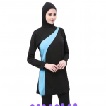 Naiste moslemite tagasihoidlik islami t&auml;iskaanega Burkini ranna ujumiskost&uuml;&uuml;m XXXXXL sinine