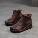 Johnature Retro Wedge Heel l&uuml;hikesed saapad Ehtsast nahast &uuml;hev&auml;rvilised mitmek&uuml;lgsed naiste kingad 35 tumepruun v&auml;rv