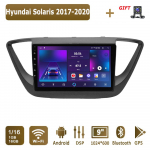 Android Carplay Auto Raadio Hyundai Solaris 2017-2020 jaoks Multimeediam&auml;ngija Peaseade Stereo GPS Navigatsioon BT WIFI 4+64GB 1+16GB must