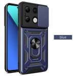Slide Camera Armor Funda for Redmi Note 13 4G Case Ring Stand Protect Phone Cover Xiaomi Redmi Note 13 4G Capa jaoks for Redmi Note 13 4G must