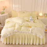 Printsess Tuulepesu Puuvillane Neljaosaline &Scaron;ifoonpitsist Tekikate Voodiseelik Voodipesu 1.5m bed beige