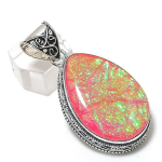 Orange Triplet Opal Gemstone Handmade 925 Sterling Silver Pendant 2.17 a7w09