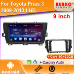 9-tollise Android-autoraadio Toyota Prius 3 09-13 LHD jaoks Carplay Multimeedia Video M&auml;ngija GPS Navigatsioon MP5 BT DSP EQ 4/5G Wifi 4 core 1GB+32GB carplay