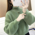 Talvine paks sviiter naiste džemper, valge t&otilde;mmatud Femme lahtine pullover, silmkoelised kohevad kampsunid naistele talveks XL