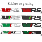 VRS Grill sport jaoks Metallist 3D kleebis V/w Skoda Rapid Yeti jaoks, Octavia Fabia auto esiv&otilde;re m&auml;rgi embleemide kleebised 8 grille