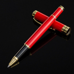 Kirjatarvete kirjutamistarvikud Musta tindiga metallist pliiats Signature Pen Roller pastapliiats Rull pastapliiats Red