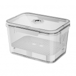 2300/5500 ml &otilde;hukindel Crisper Box koos aja salvestamise kettaga korduvkasutatav toiduainete s&auml;ilituskonteiner Puuviljad K&ouml;&ouml;giviljad K&ouml;&ouml;gileti p&auml;tsihoidjakarp S