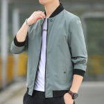 Solid Color Jackets Men's Jackets Spring and Autumn Casual Plus Size Youth Baseball Uniforms Men's Tops M