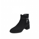 Naiste sametist soe ja v&otilde;luv mood Seksikad k&otilde;rged saapad Nahast kingad Moodsad paksu kontsaga moesaapad l&uuml;hikese s&auml;&auml;rega naiste saapad 35 must