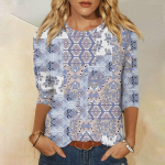 Naistele m&otilde;eldud 3/4 varrukatega s&auml;rgid Graafilised t-s&auml;rgid Pluusid, vabaaja topid Pullover L beež