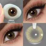 EYESHARE 1pair Light-colored Colored Contact Lenses Cosmetics Beauty Blue Eyes Makeup Pupils Blue Lense Brown Lense Yearly Use