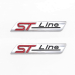 Metallist ST Line kleebis Auto poritiiva embleem Foc-us Mk4 MK3 4 EDGE Fiesta Ecosport Mond-eo MK5 jaoks ST Line logo Tarvikud Style-1（Chrome）