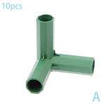 10 tk 16 mm PVC stabiilne tugi, roheline, vastupidav kasvuhoone raamhoone pistik t&auml;isnurk 3 4 5-suunaline &uuml;hendus aiat&ouml;&ouml;riist